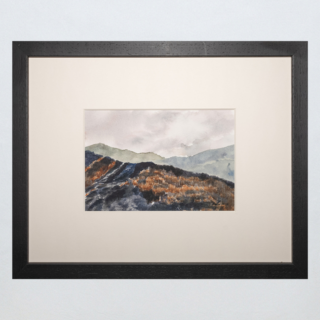 Fangding Manor Framed Watercolor Art 