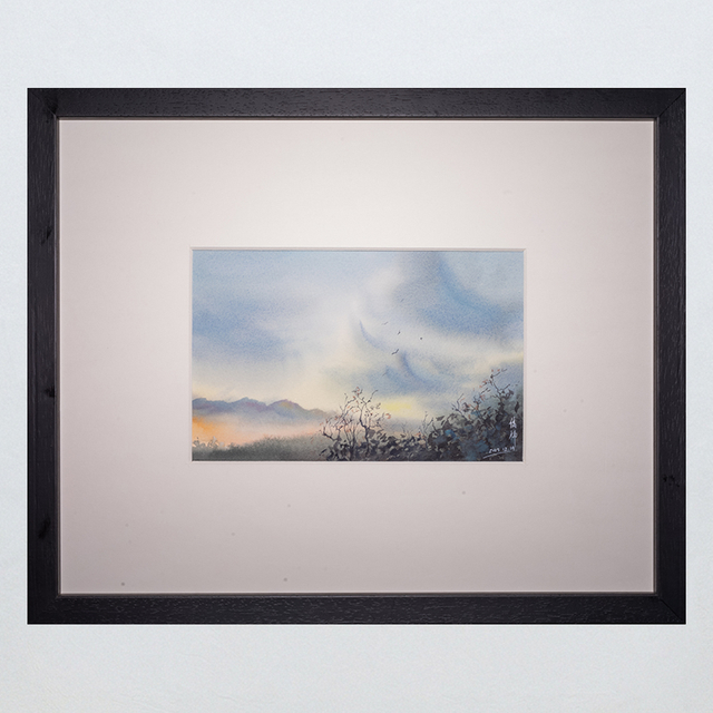 The Wind from Home Framed Watercolor Art