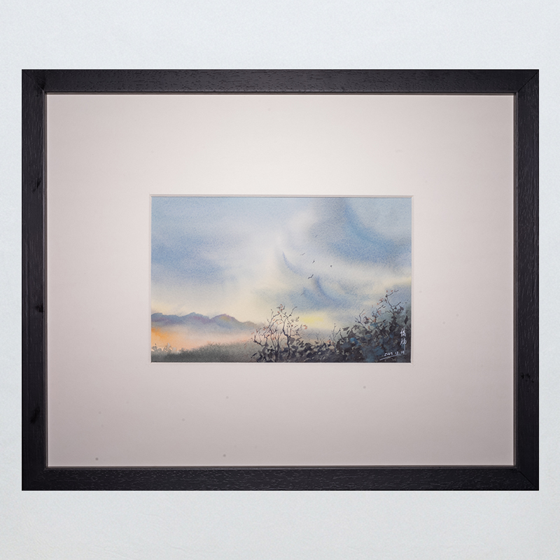 The Wind from Home Framed Watercolor Art